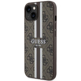 Guess GUHMP14MP4RPSW iPhone 14 Plus 6.7" brun/brun hardcase 4G Printed Stripes MagSafe