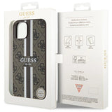 Guess GUHMP14MP4RPSW iPhone 14 Plus 6.7" brun/brun hardcase 4G Printed Stripes MagSafe