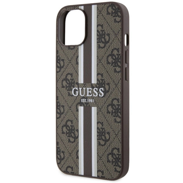 Guess GUHMP14SP4RPSW iPhone 14 6.1" brown/brown hardcase 4G Printed Stripes MagSafe