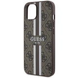 Guess GUHMP14SP4RPSW iPhone 14 6.1" brown/brown hardcase 4G Printed Stripes MagSafe