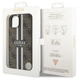 Guess GUHMP14SP4RPSW iPhone 14 6.1" brown/brown hardcase 4G Printed Stripes MagSafe