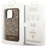 Guess GUHMP14XHGCFSEW iPhone 14 Pro Max 6,7" brun/brun hårdkasse GCube Stripes MagSafe