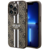 Guess GUHMP14XP4RPSW iPhone 14 Pro Max 6.7" brun/brun hardcase 4G Printed Stripes MagSafe