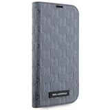 Karl Lagerfeld KLBKP14LSAKLHPG iPhone 14 Pro 6.1" bookcase silver/silver Saffiano Monogram