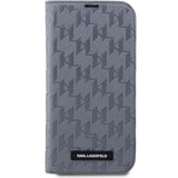 Karl Lagerfeld KLBKP14SSAKLHPG iPhone 14 6.1" bookcase silver/silver Saffiano Monogram