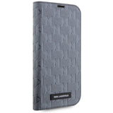 Karl Lagerfeld KLBKP14SSAKLHPG iPhone 14 6.1" bookcase silver/silver Saffiano Monogram