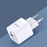Vægladning GaN 33W PPS USB C/USB Dudao A13Pro - hvid