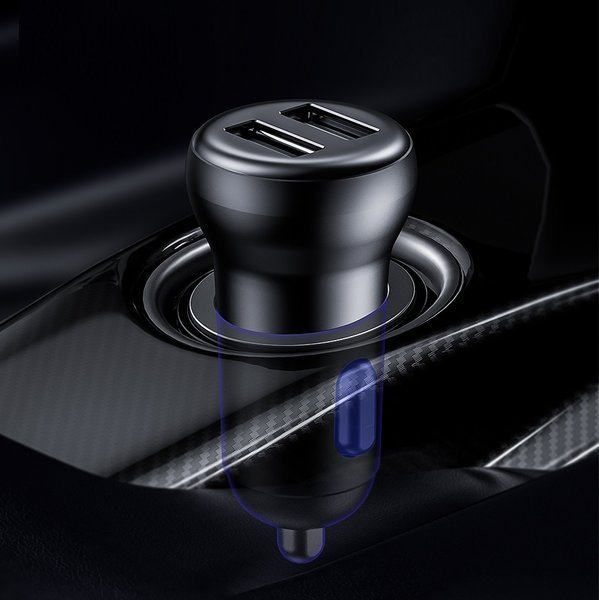 Trådløs Bluetooth FM-sender med oplader Baseus S-16 (Overseas-udgave) - sort