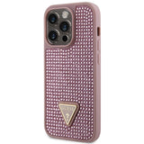 Guess GUHCP14LHDGTPP iPhone 14 Pro 6.1" pink/pink hardcase Rhinestone Triangle