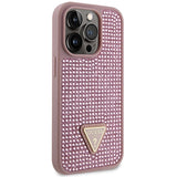 Guess GUHCP14LHDGTPP iPhone 14 Pro 6.1" pink/pink hardcase Rhinestone Triangle