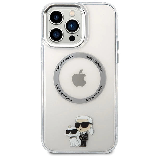 Karl Lagerfeld KKLHMP13XHNKCIT iPhone 13 Pro Max 6.7" hardcase transparent Iconic Karl&Choupette Magsafe