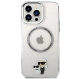 Karl Lagerfeld KKLHMP13XHNKCIT iPhone 13 Pro Max 6.7" hardcase transparent Iconic Karl&Choupette Magsafe