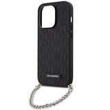 Karl Lagerfeld KLHCP14LSACKLHPK iPhone 14 Pro 6.1" black/black hardcase Saffiano Monogram Chain