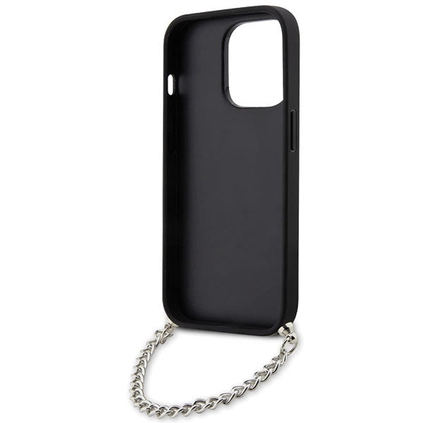 Karl Lagerfeld KLHCP14LSACKLHPK iPhone 14 Pro 6.1" black/black hardcase Saffiano Monogram Chain