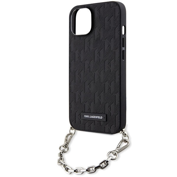 Karl Lagerfeld KLHCP14SSACKLHPK iPhone 14 6.1" black/black hardcase Saffiano Monogram Chain