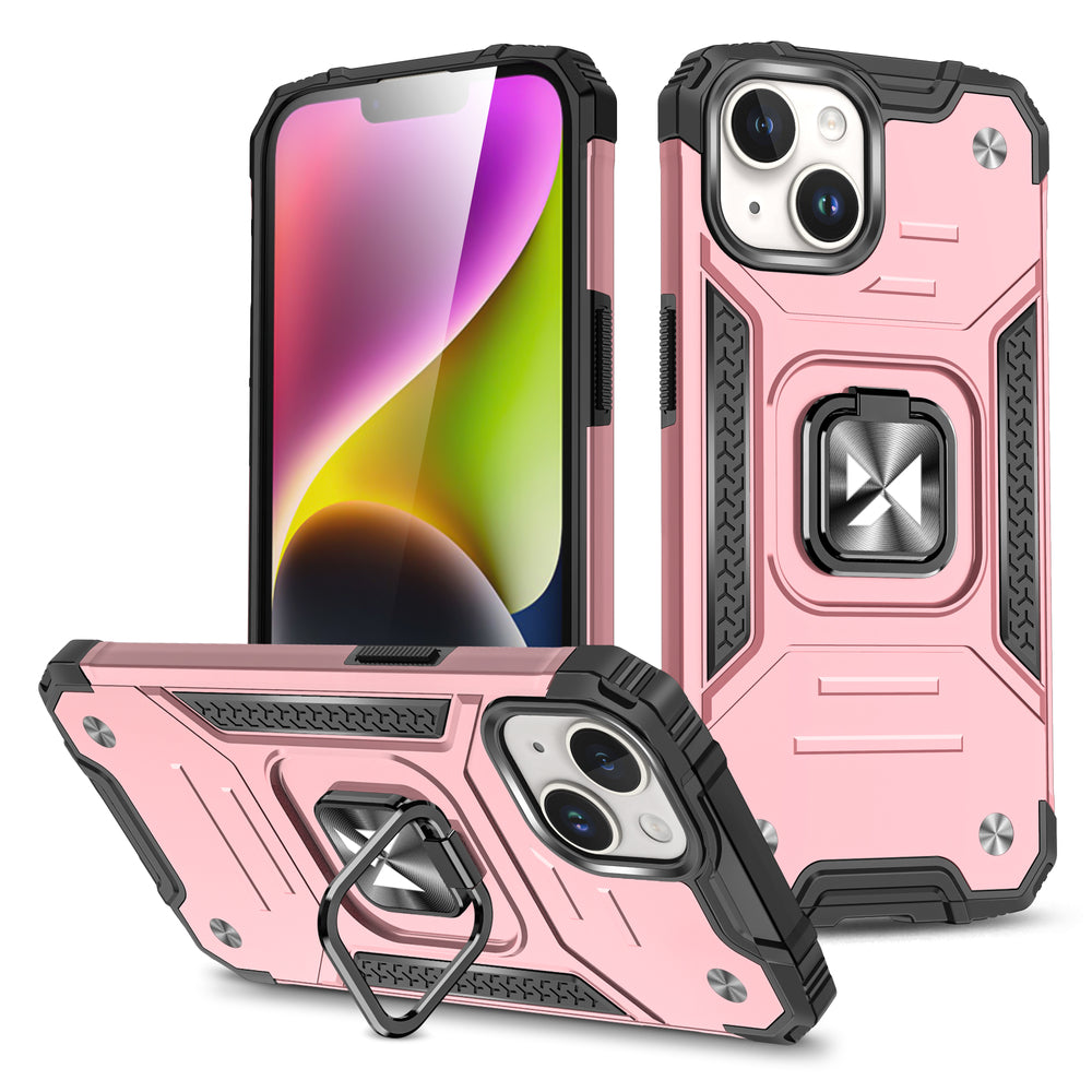 Panserkasse med fingerholder til iPhone 15 Plus Wozinsky Ring Armor - guld