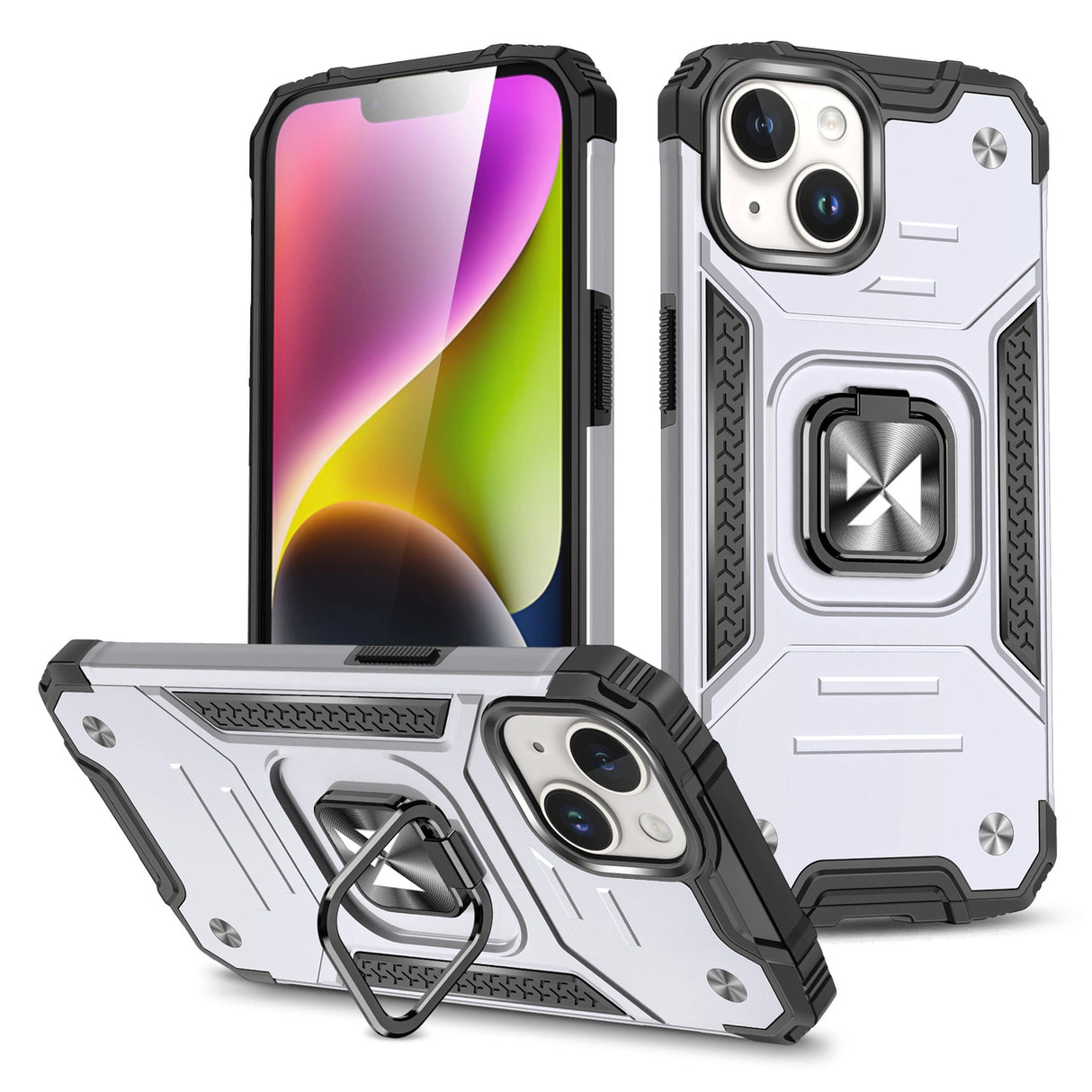 Wozinsky Ring Armor iPhone 15 Plus iPhone 15 Plus Ring Armor Case - Sølv