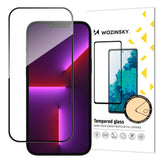 Full Screen Tempered Glass with Frame Case Friendly Wozinsky Full Glue iPhone 15 Pro - Black