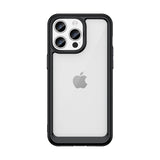 iPhone 15 Pro Outer Space forstærket kuffert med fleksibel ramme - sort