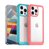 iPhone 15 Pro Outer Space forstærket kuffert med fleksibel ramme - sort