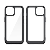 Forstærket kuffert med fleksibel ramme til iPhone 15 Plus Outer Space - sort