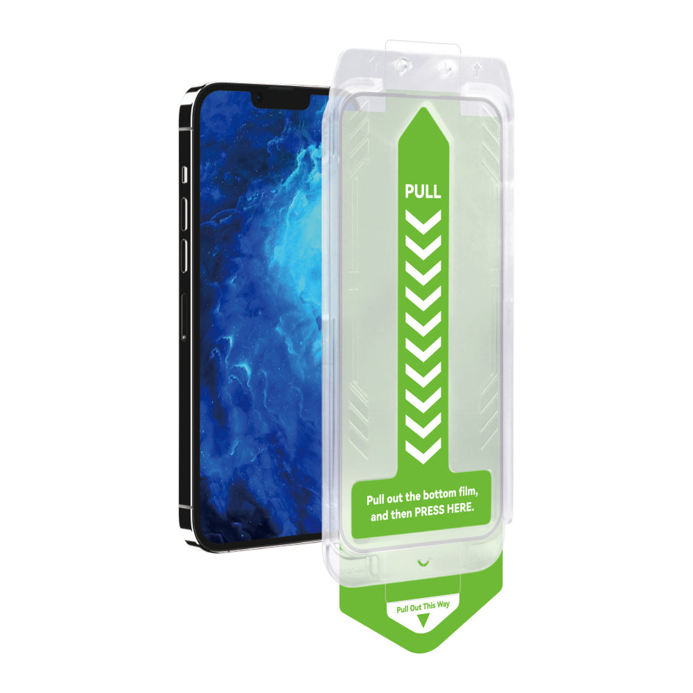 9H hærdet glas med monteringsramme til iPhone 14 Plus Wozinsky Premium Glass - sort