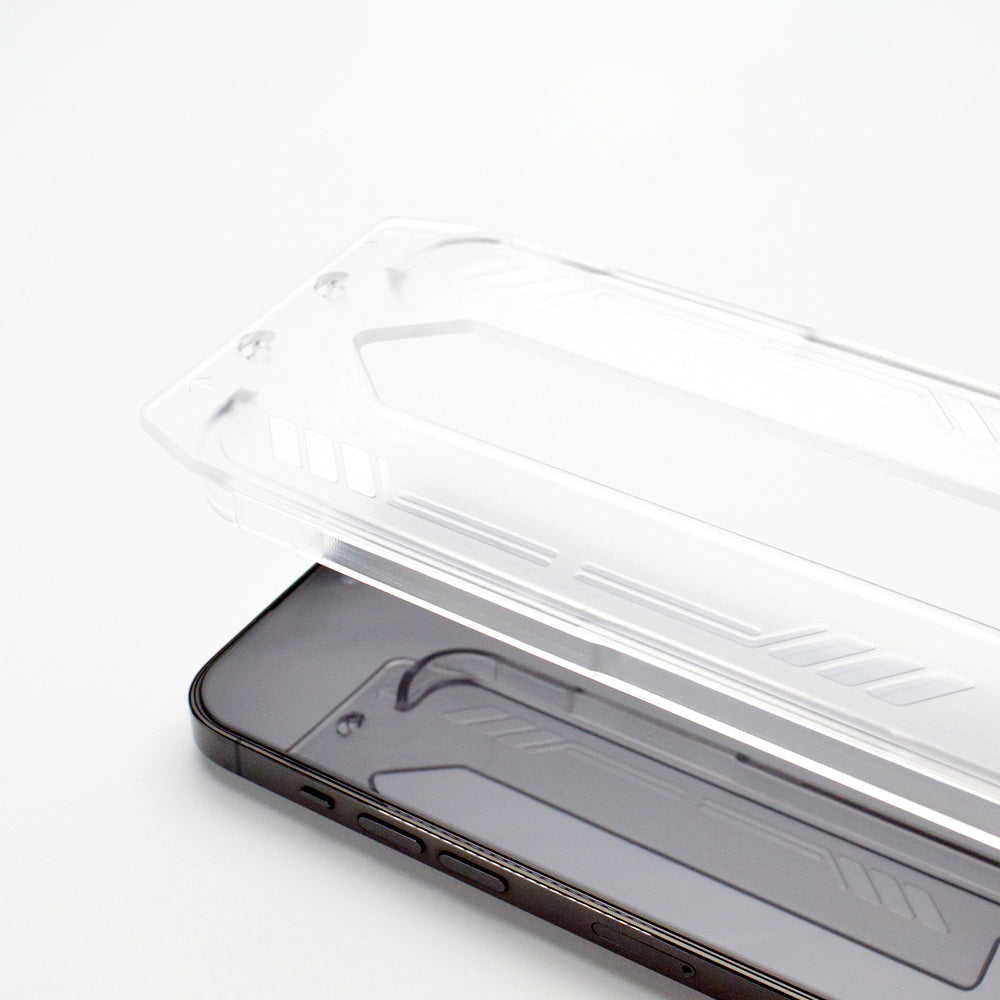 9H hærdet glas med monteringsramme til iPhone 14 Plus Wozinsky Premium Glass - sort