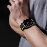 Magnetisk Apple Watch SE, 9, 8, 7, 6, 5, 4, 3, 2, 1 (41, 40, 38 mm) Dux Ducis Strap (LD Version) - sort og gul
