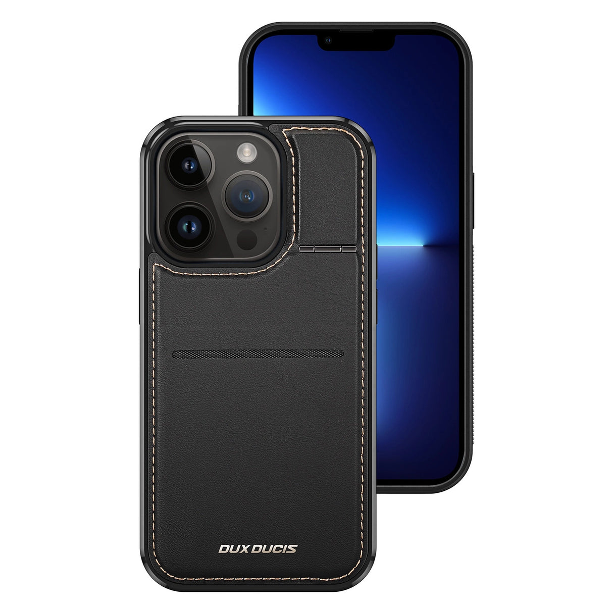 3in1 Wallet Case with Stand for iPhone 13 Pro MagSafe RFID Blocker Dux Ducis Rafi Mag - Black