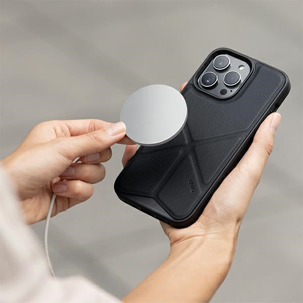 Uniq Transforma Magclick opladningsfoder til iPhone 14 Pro - blå