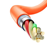 Dudao L24CL USB-C - Lightning angled cable with 180° rotation 30W 1m - orange