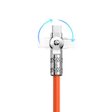Dudao L24AL USB-A - Lightning vinklet kabel med 180° rotation 30W 1m - orange