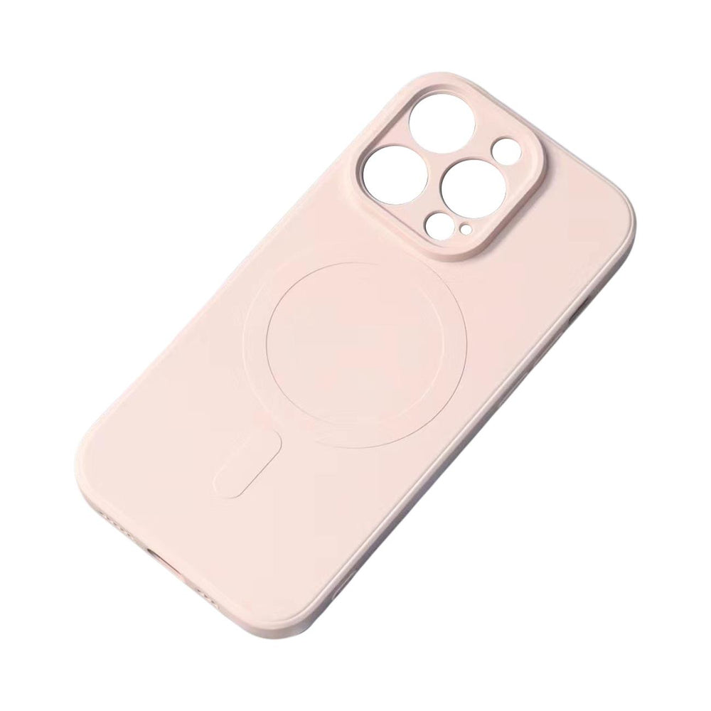 MagSafe-kompatibel silikonfoder til iPhone 15 Plus Silikonfoder - Creme