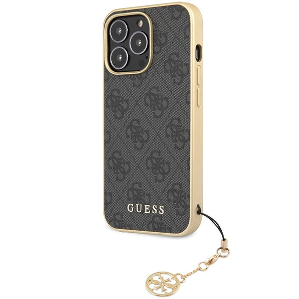 Guess 4G Charms Collection case til iPhone 14 Pro - grå