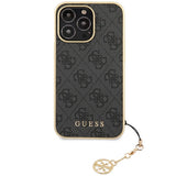 Guess 4G Charms Collection case til iPhone 14 Pro - grå