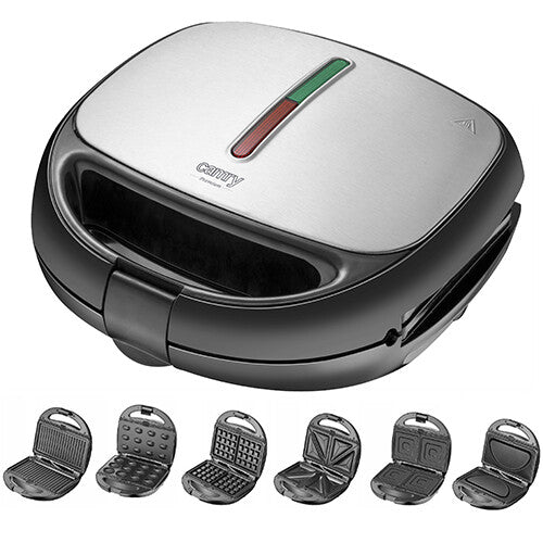 Camry Premium CR 3057 sandwichtoaster 800 W Sort, Sølv
