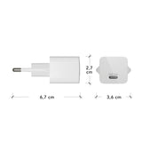 Dbramante Re-charge - Wall Charger GaN - USB-C 20W EU - White