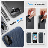 Kamera Beskyttelse Spigen Optik Glas.Tr Camera Protector 2 Pack Iphone 16 / 16 Plus Sort