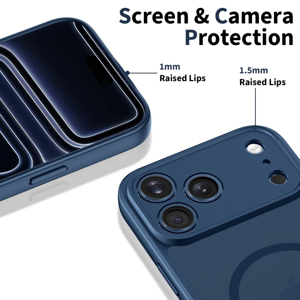Tech Protect Basicmag Magsafe Iphone 17 Pro Max Mat Dyb Blå