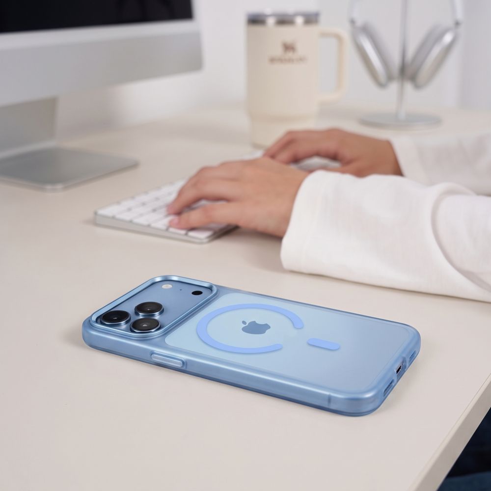 Tech Protect Magzero Magsafe Iphone 17 Pro / 18 Pro Mat Lysblå