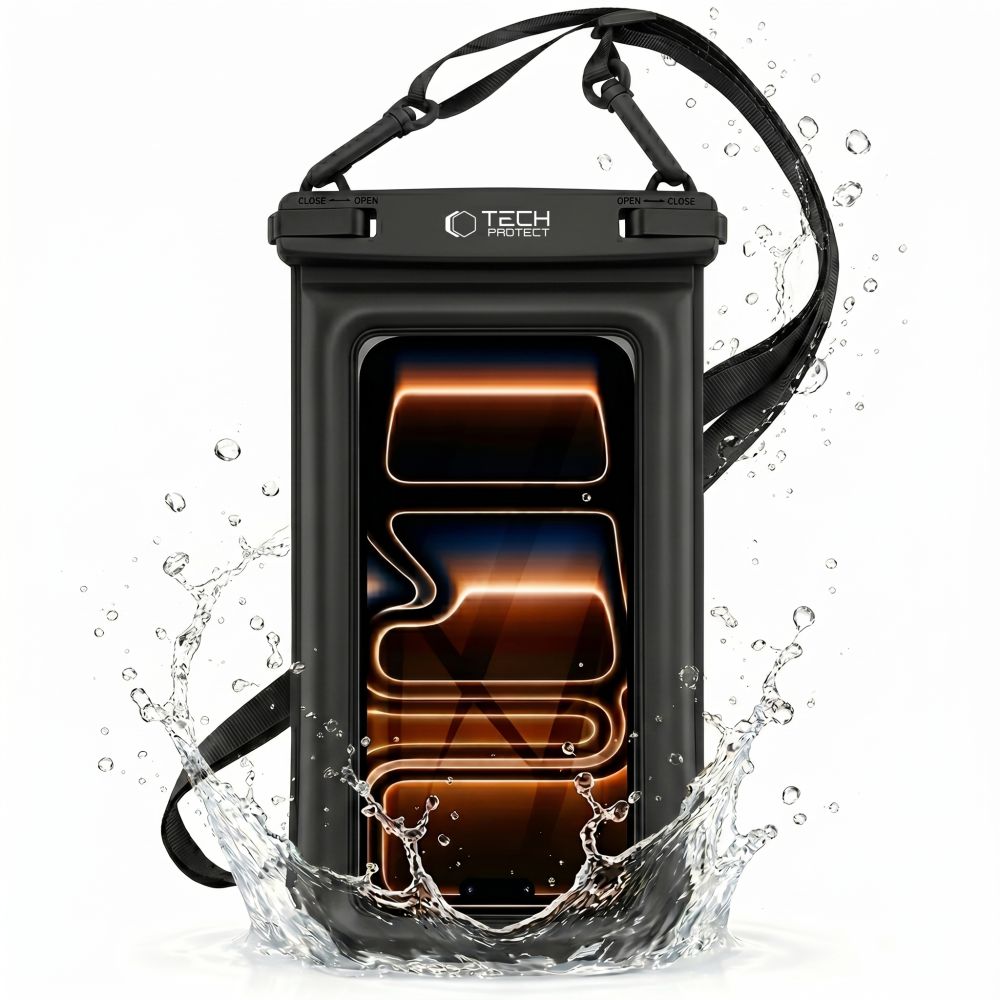 Tech Protect Uwc7 Universal Vandtæt Flydende Etui 6,9 Tommer Sort