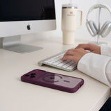 Tech Protect Magone Magsafe Cc + Glas 2 Pak Iphone 17 Pro Max / 18 Pro Max Burgundy/Clear