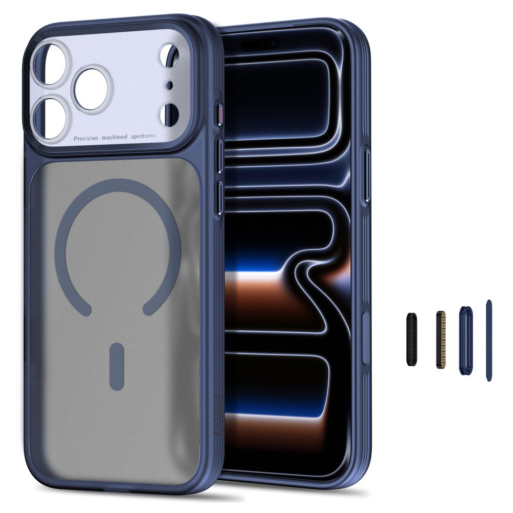 Tech Protect Magprime Magsafe Cc Iphone 17 Pro / 18 Pro Mat Dyb Blå