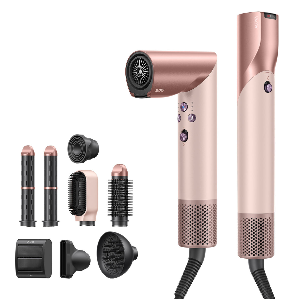 MOVA Master 10 Hårstylingssæt Airflow Lyserød 1600 W 2,8 m