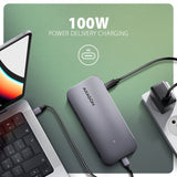 Axagon HMC-12GM2 dockingstation Ledningsført USB 3.2 Gen 2 (3.1 Gen 2) Type-C Grå