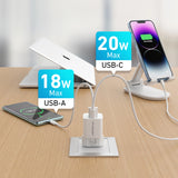 Wozinsky WWCEAC GaN USB-A USB-C 33W vægoplader - hvid