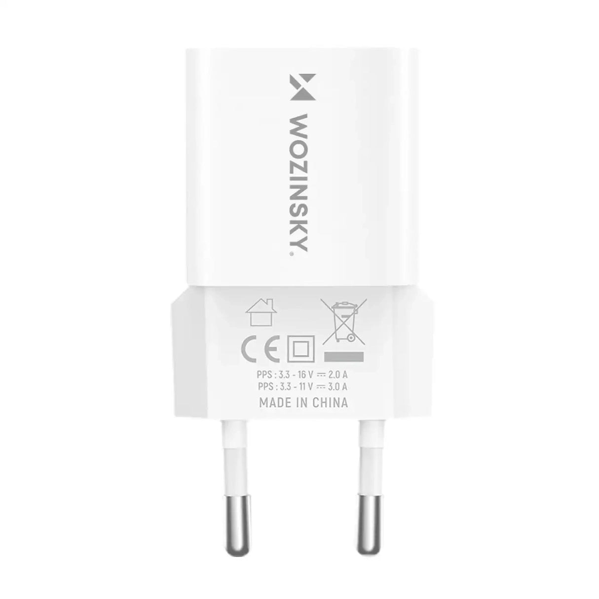 Wozinsky WWCEAC GaN USB-A USB-C 33W vægoplader - hvid
