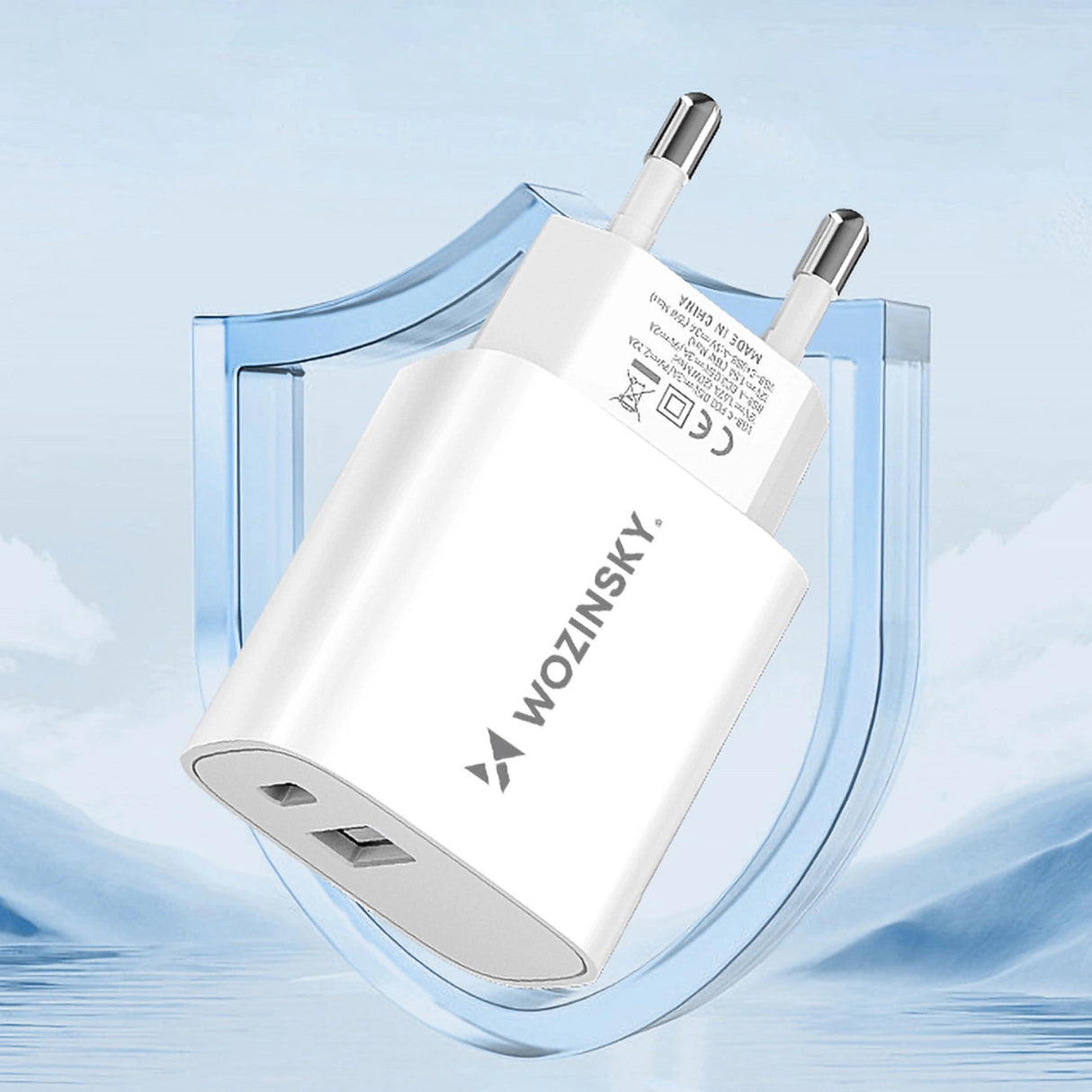 Wozinsky WGWCW USB-A USB-C 20W vægoplader - hvid