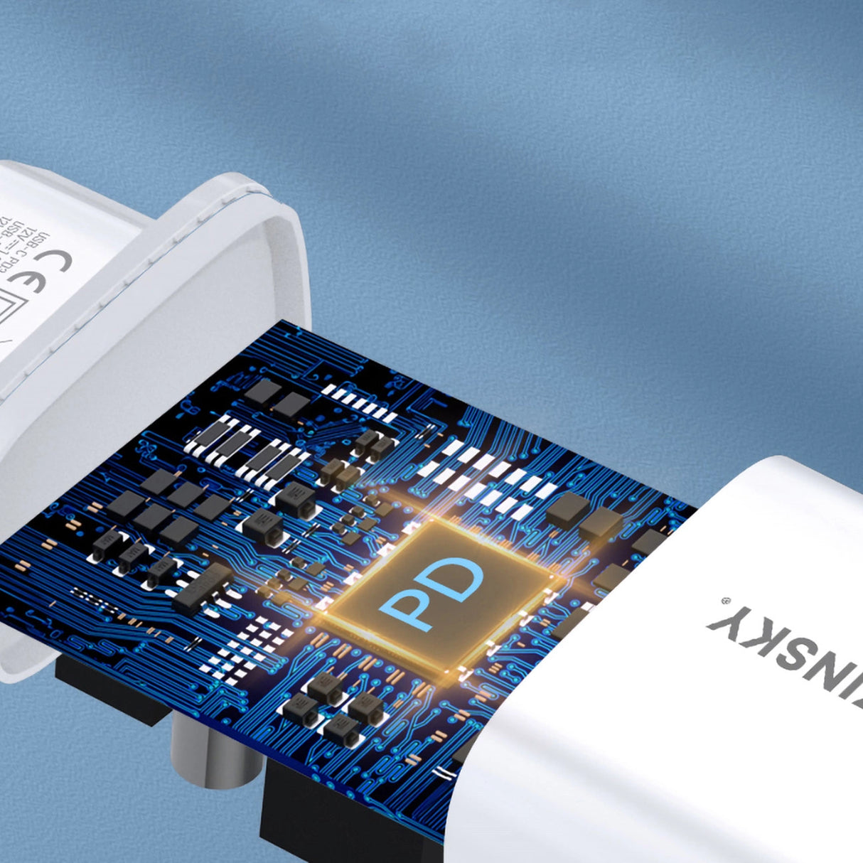 Wozinsky WGWCW USB-A USB-C 20W vægoplader - hvid