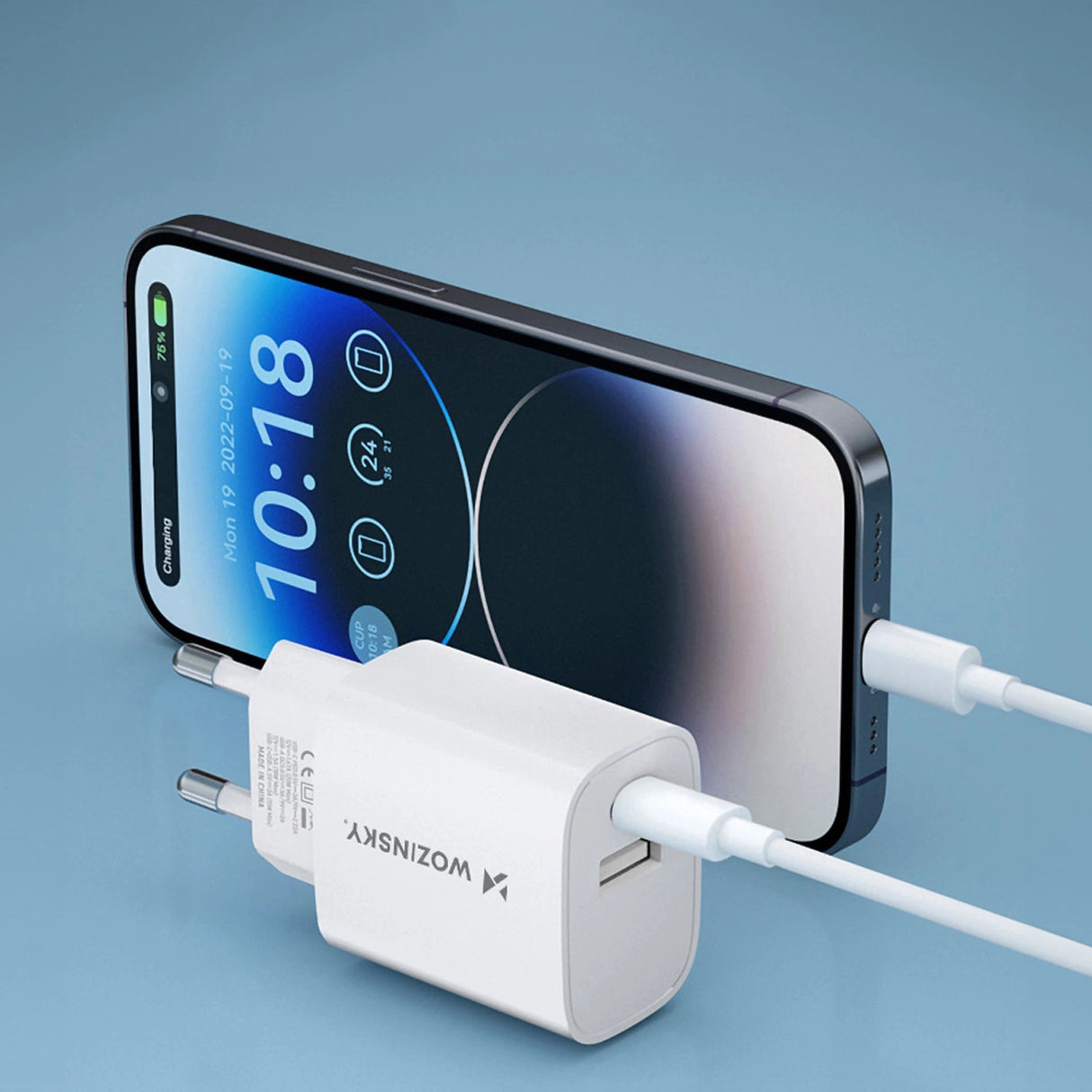 Wozinsky WGWCW USB-A USB-C 20W vægoplader - hvid